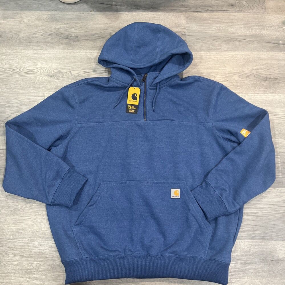 Carhartt Loose Fit Rain Defender Paxton 1/4 Zip Heavyweight Sweatshirt Size XL